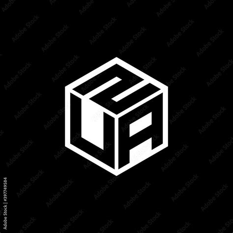 UAZ letter logo design with black background in illustrator, eps cube ...