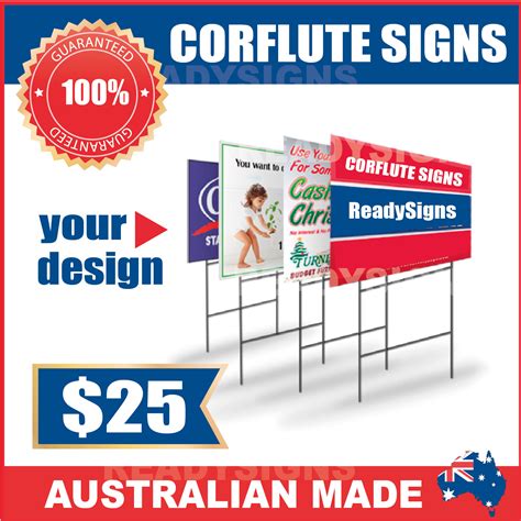 Corflute Sign 400mmH x 900mmW