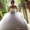 Designer Luxury Crystals Long Sleeves Princess Ballroom Wedding Gowns Rhinestones Lace Up Back ...