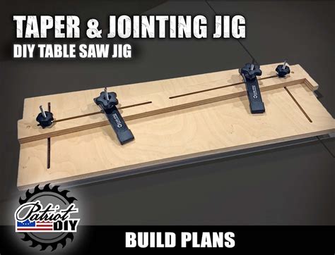 DIY Taper Jig and Jointing Jig / Table Saw Jig Digital Build Plans ...