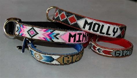 Hand beaded dog collars