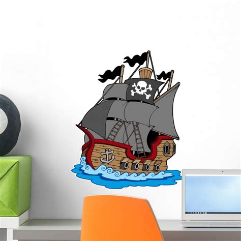 Pirate Vessel Wall Decal by Wallmonkeys Peel and Stick Graphic (18 in H x 15 in W) WM274291 ...