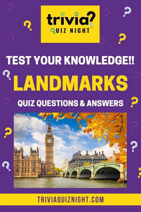 100 Famous Landmarks Quiz Questions and Answers in 2021 | Quiz questions and answers, Landmarks ...