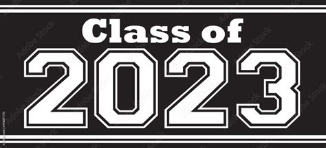 class of 2023 banner black background Stock Vector | Adobe Stock