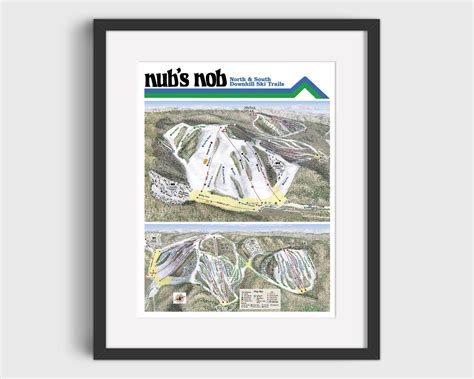 2022 NUB'S NOB Resort Ski Trail Map Ski Home Decor Ski - Etsy