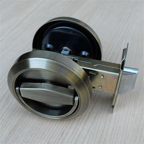 304 Stainless Steel Bronze Recessed Cup Handle / Privacy Sliding Door Locks Antique Brass Doors ...