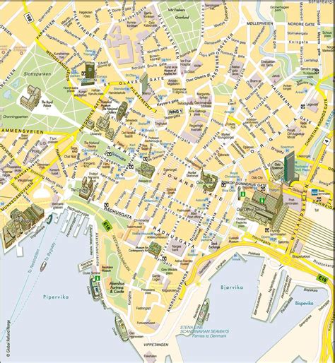 Mapa Turístico de Oslo, Noruega | Roteiros e Dicas de Viagem | Oslo map, Oslo tourist, Tourist map