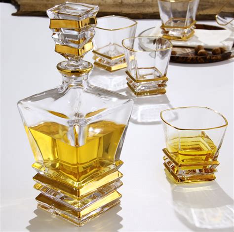 Crystal Whiskey Decanter Set & 6 Glasses | DecanterX