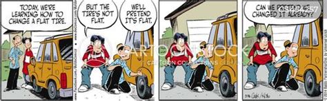 Changing A Tire Cartoons and Comics - funny pictures from CartoonStock