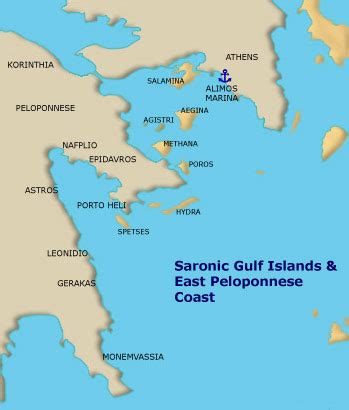 Saronic Gulf Islands Sailing Itineraries & Maps - Greece Bareboat Yacht ...