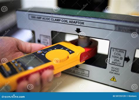 Calibration Clamp Meter with Clamp Coil Adaptor Stock Image - Image of ...