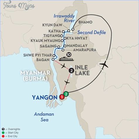 Rangoon Burma Map - ToursMaps.com