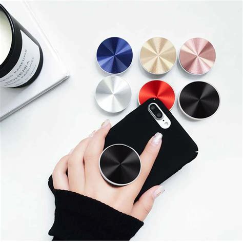 Pop Socket Metal Colourful Phone Holder Magnetic Car Mount Extending Ring Stand Grip Stand ...