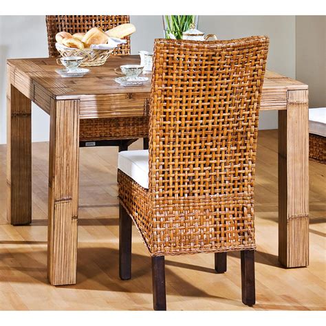 Hospitality Rattan Indoor Rattan & Wicker Square Dining Table by OJ ...