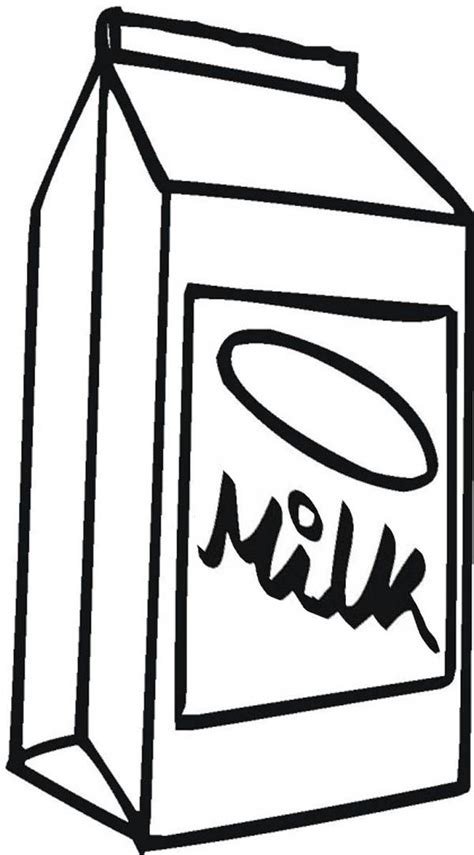 Milk Carton Picture Coloring Page - NetArt | Clipart black and white, Coloring pages, Milk carton