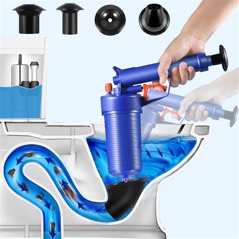 Buy Toilet Plunger, Air Drain Blaster, Drain Clog Remover Tool, Drain ...