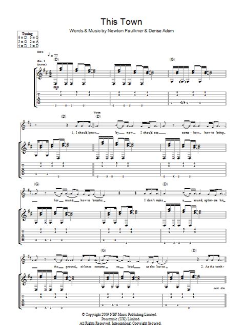 This Town (Guitar Tab) - Print Sheet Music Now