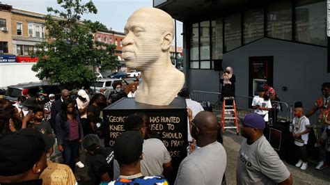 George Floyd statue: NYPD investigating vandalism of statue in Brooklyn ...