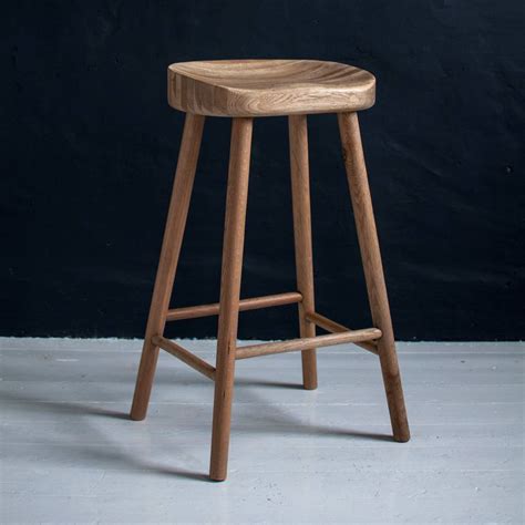 Weathered Oak Bar Stool By Eastburn