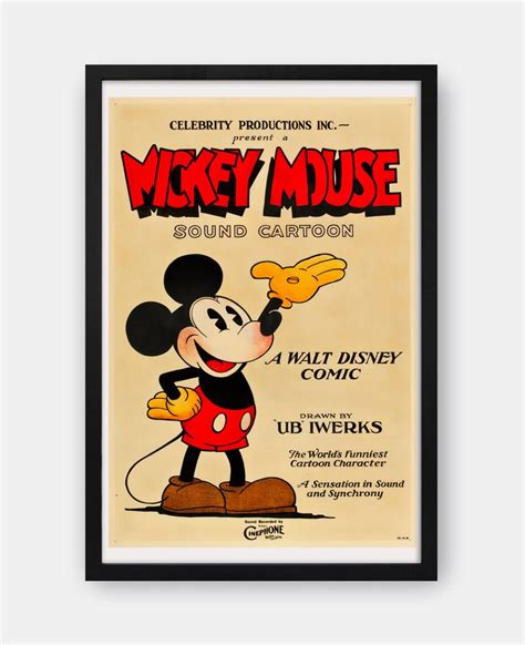 Mickey Mouse (1928) Movie Poster - The Curious Desk