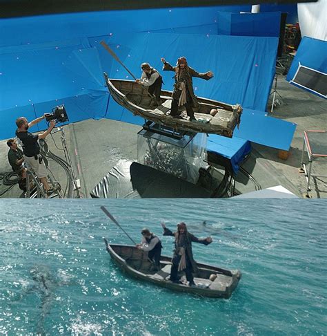 Behind the scenes on Pirates of the Caribbean. #johnnydepp | Pirates of the caribbean, Behind ...