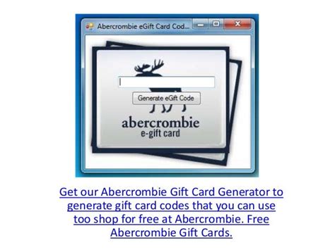 Abercrombie Gift Card Generator