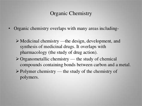 Branches of chemistry