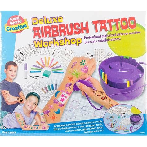 Deluxe Airbrush Tattoo Workshop Craft Kit | Airbrush tattoo, Cute best ...