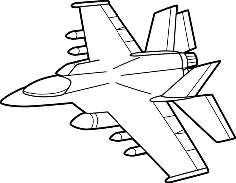 Jet Fighter Vehicle Coloring Page for Kids 10002766 Vector Art at Vecteezy