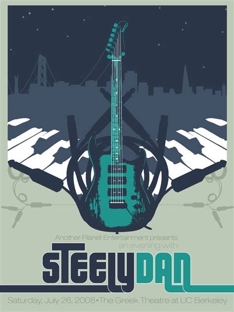 Steely Dan - Berkeley 2008 | Concert posters, Music poster, Gig posters