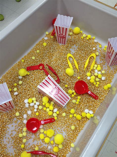 Popcorn sensory table Circus Theme Preschool Activities, Nursery ...