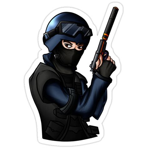 "CS:GO - Female Counter-Terrorist" Stickers by ChunkieMiner | Redbubble