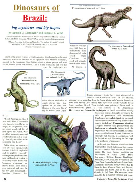 (PDF) Dinosaurs of Brazil: big mysteries and big hopes