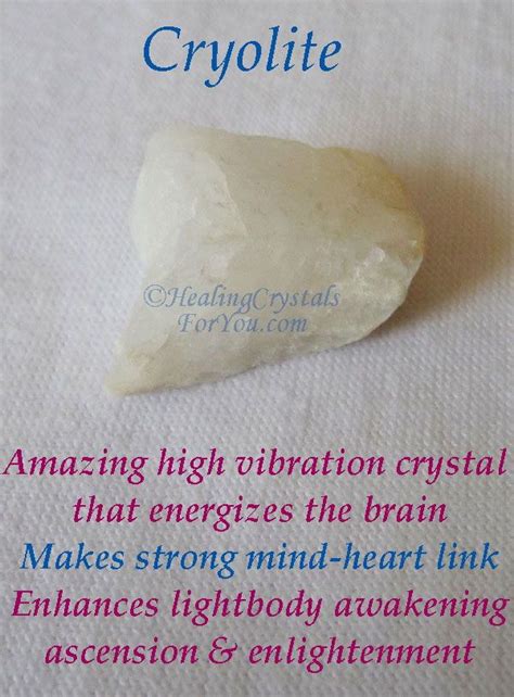 Cryolite Meaning Properties And Powers | Best healing crystals, Crystals healing properties ...