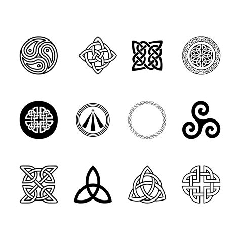 Celtic Symbols Pack 12 Symbols SVG File 3 / 4 / 6 Degrees - Etsy Israel