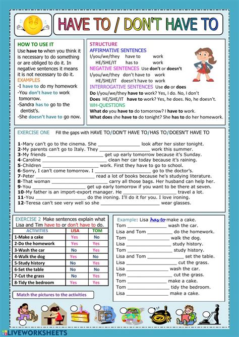 Have to interactive and downloadable worksheet. You can do the exercises online or download the ...