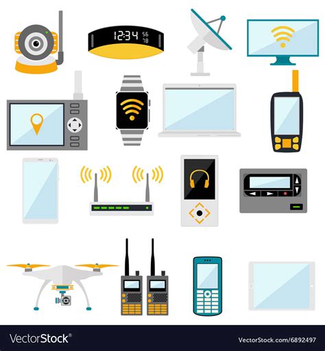 Wifi remote control electronic gadgets Royalty Free Vector