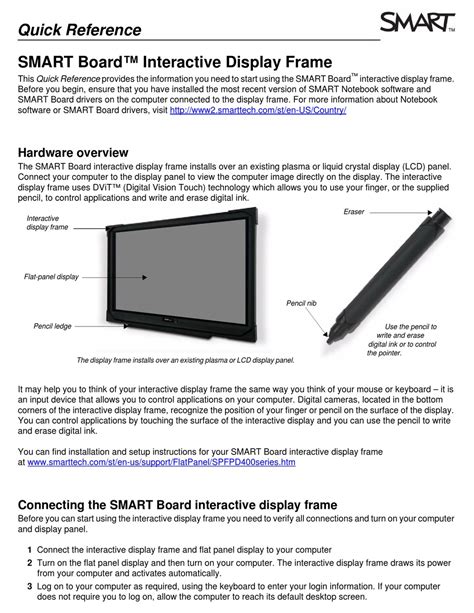 SMART BOARD QUICK REFERENCE Pdf Download | ManualsLib