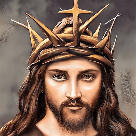 Jesus Crown of Thorns Painting · Creative Fabrica