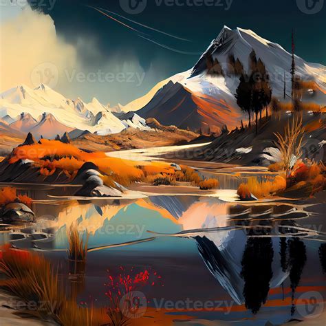 Landscape Art - Ai Generated 22416387 Stock Photo at Vecteezy