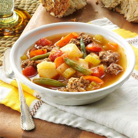 Contest-Winning Hearty Hamburger Soup Recipe | Taste of Home