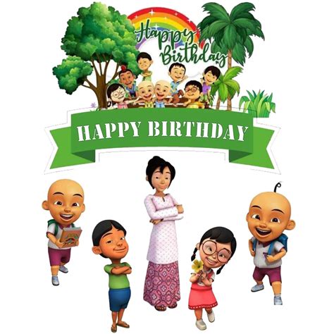 Jual TOPPER CAKE ULANG TAHUN / HIASAN KUE UPIN IPIN | Shopee Indonesia