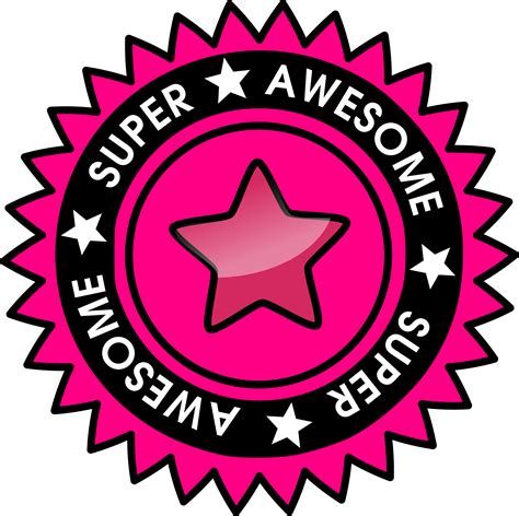 Clipart super awesome badge image #28489