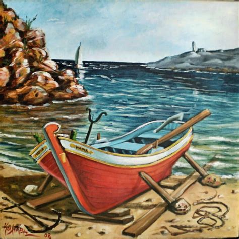 red boat Artist Gallery, Boat, Paintings, Red, Dinghy, Paint, Painting ...