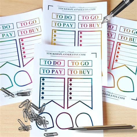 FOIL Planner Stickers Foil Stickers Planner to Do to Pay to - Etsy