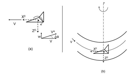 Two different kinds of aircraft motion: (a) Pitching motion about a... | Download Scientific Diagram