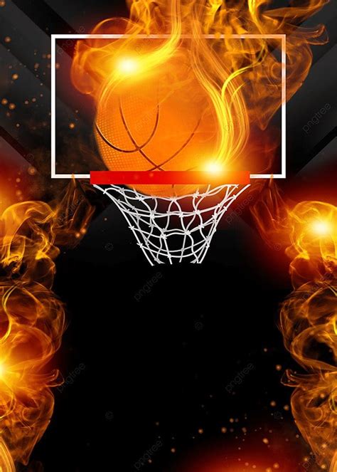Basketball Hoop Fire Background Wallpaper Image For Free Download - Pngtree | Basketball ...