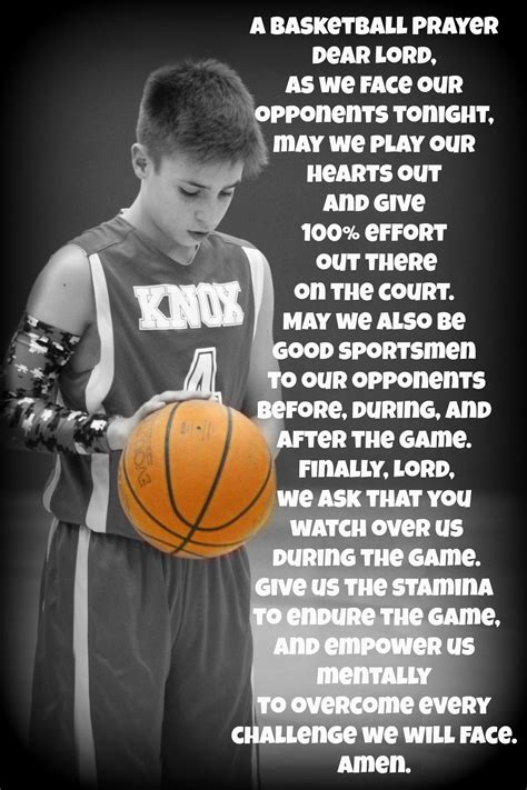 A BASKETBALL PRAYER | Basketball quotes girls, Sports quotes basketball ...