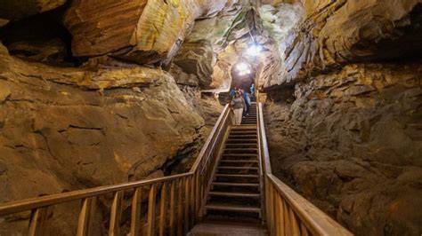 Descending into the Earth at the Laurel Caverns