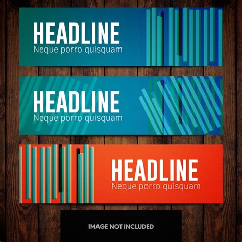 Free Vector | Blue and orange business banner design templates with lines